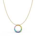 Load image into Gallery viewer, Rainbow Circle Necklace
