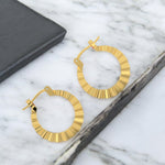 Load image into Gallery viewer, Sunburst Hoop Earrings
