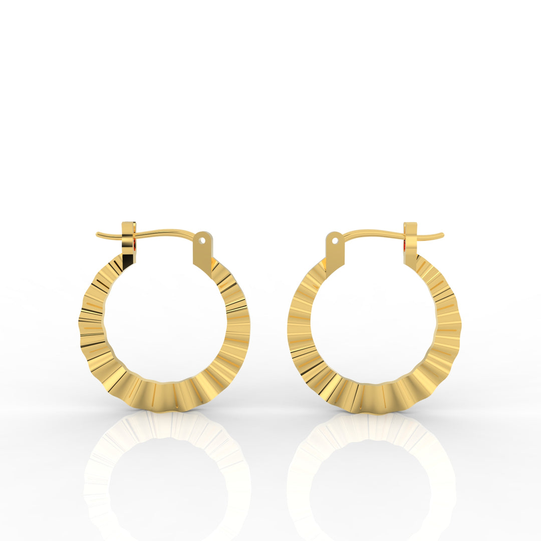 Sunburst Hoop Earrings