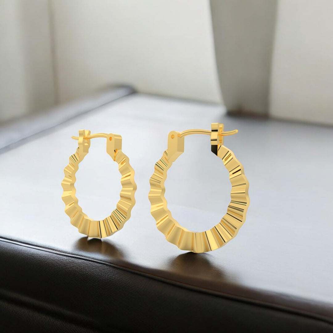 Sunburst Hoop Earrings