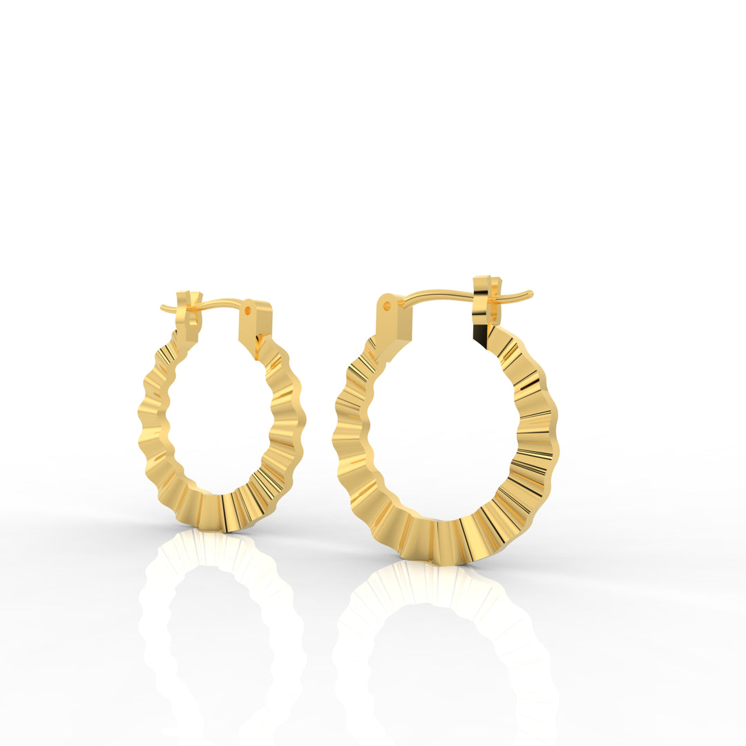 Sunburst Hoop Earrings