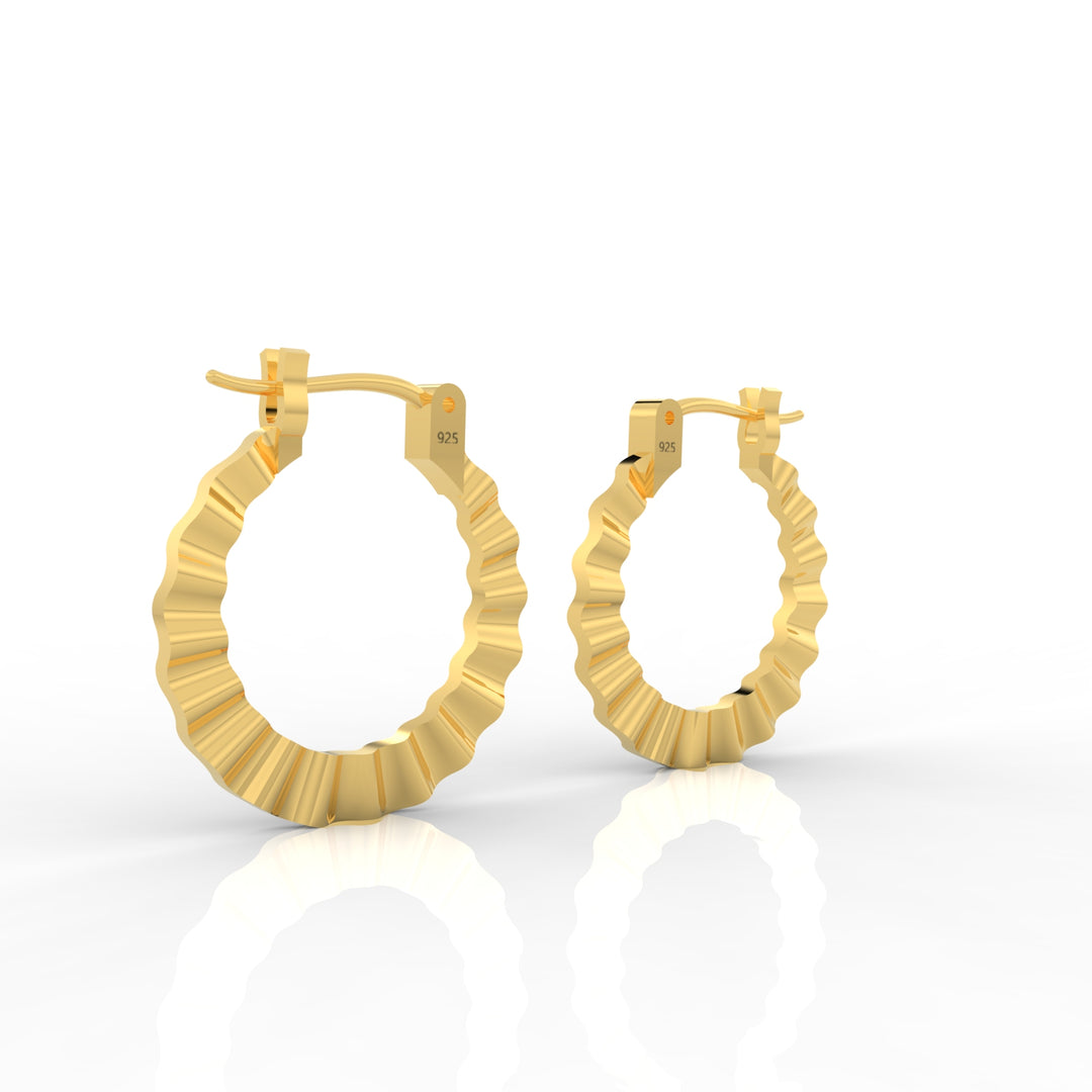 Sunburst Hoop Earrings