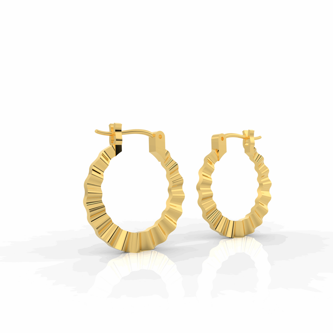 Sunburst Hoop Earrings