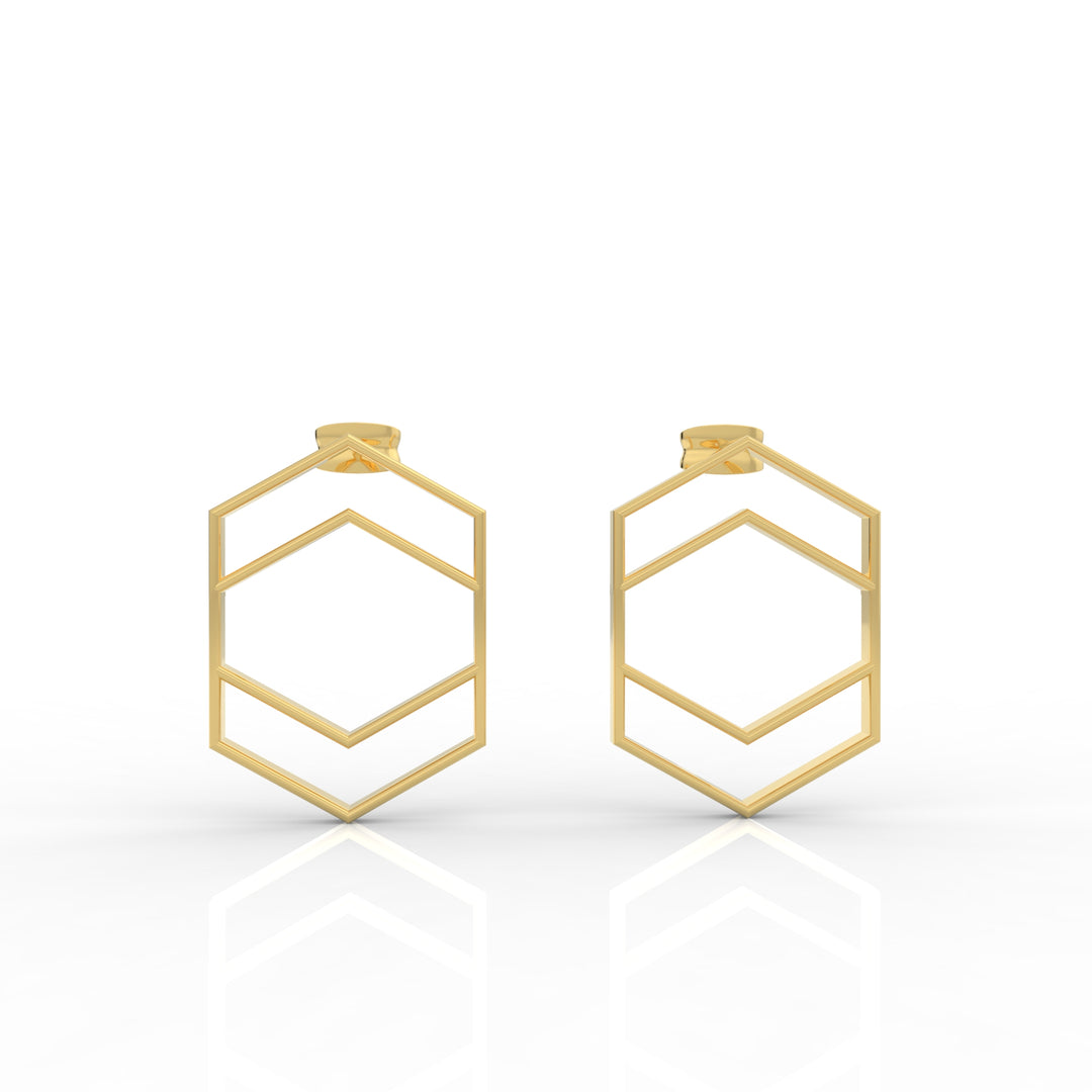 Hexagon Chic Earrings