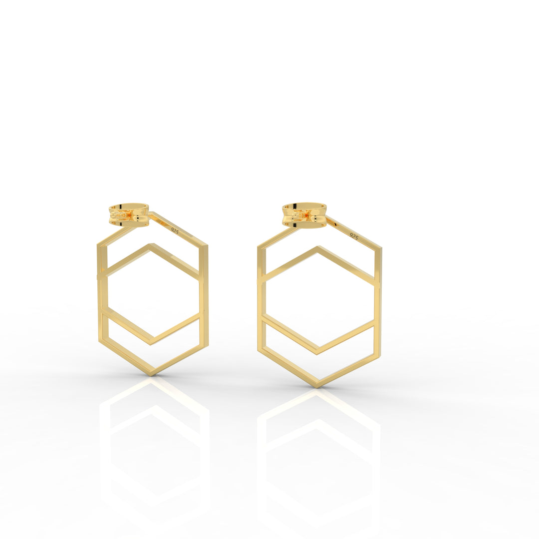 Hexagon Chic Earrings