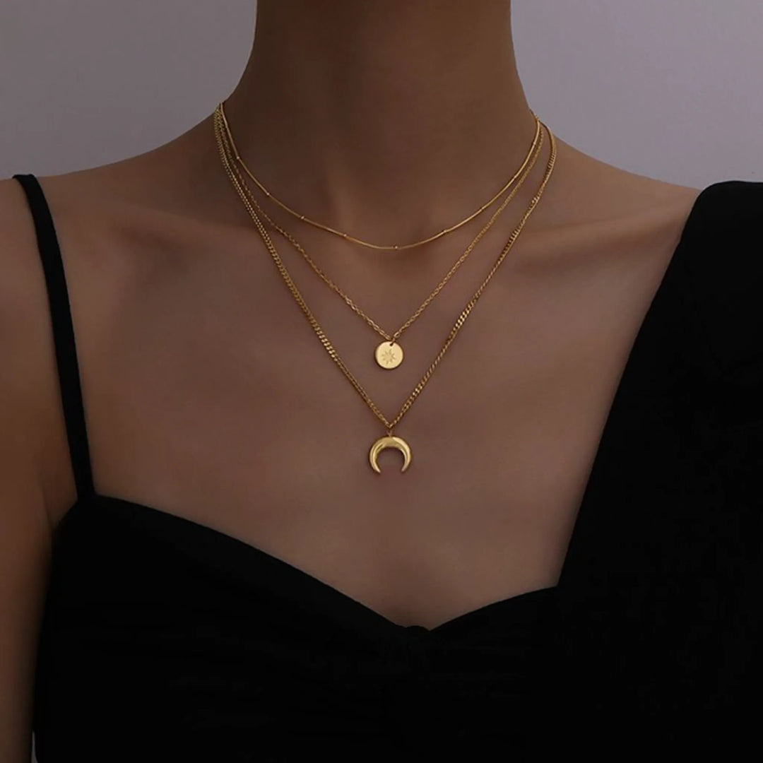 Moon Chain Pendant Necklace