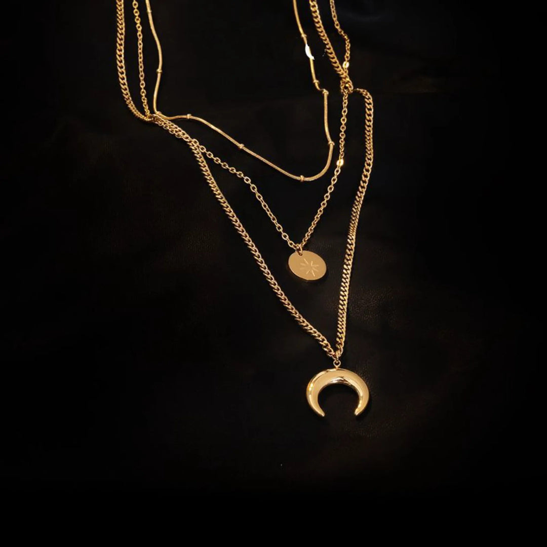 Moon Chain Pendant Necklace