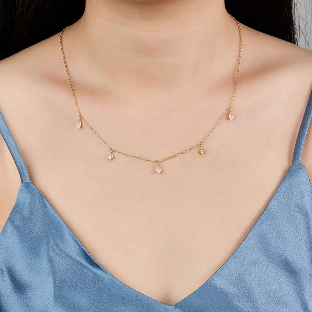 Star Water Droplets Necklace