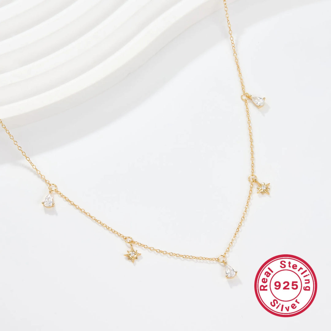 Star Water Droplets Necklace