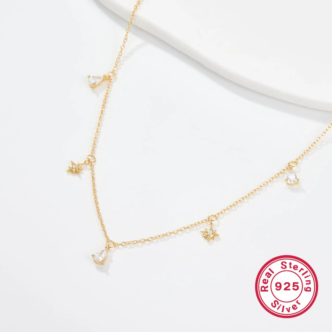 Star Water Droplets Necklace