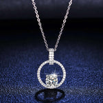 Load image into Gallery viewer, Round Moissanite Necklace
