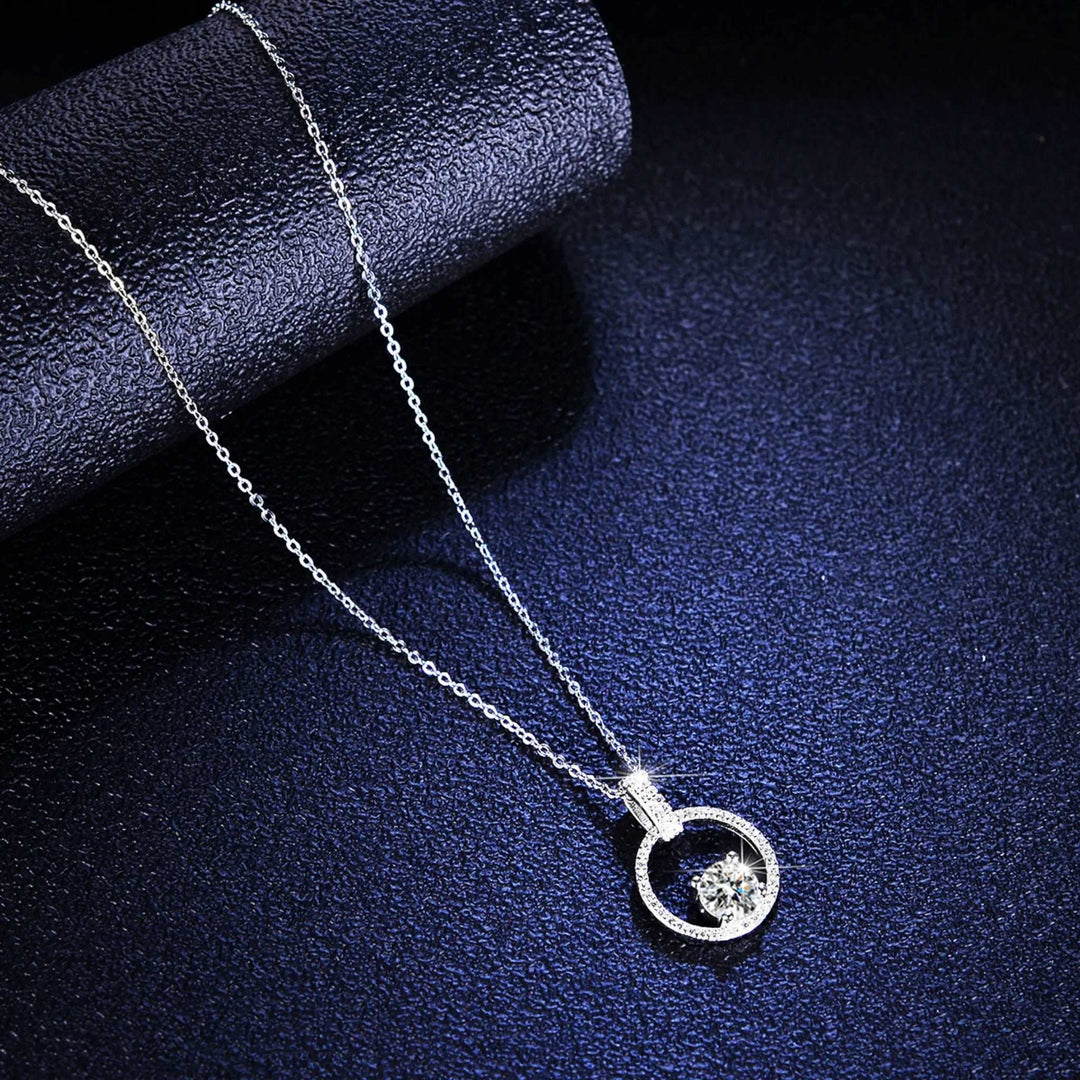 Round Moissanite Necklace