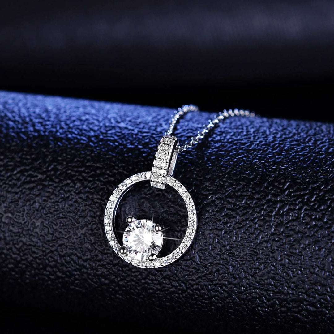 Round Moissanite Necklace