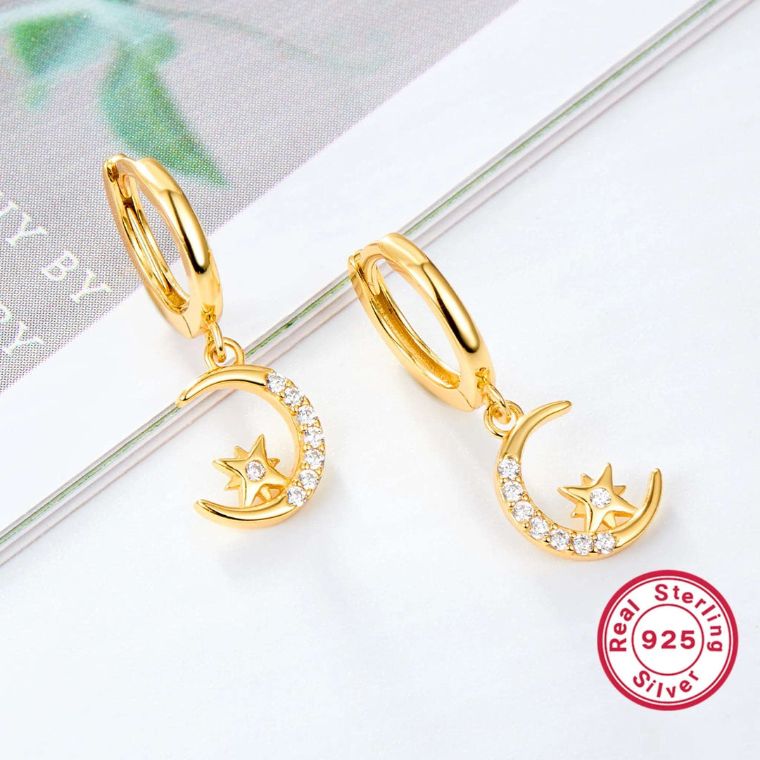 Star Moon Earrings