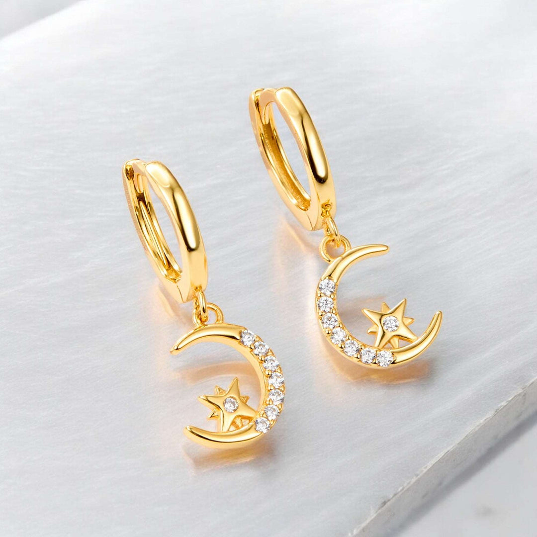 Star Moon Earrings