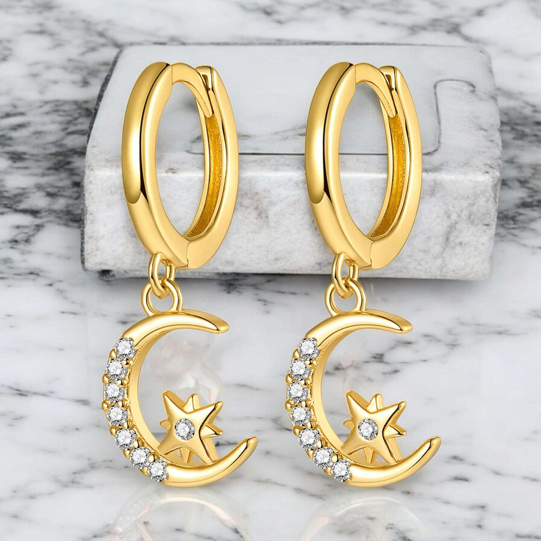 Star Moon Earrings