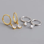 Load image into Gallery viewer, Teardrop Charm Hoops
