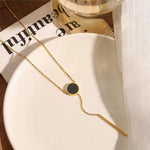 Load image into Gallery viewer, Round Agate Necklace
