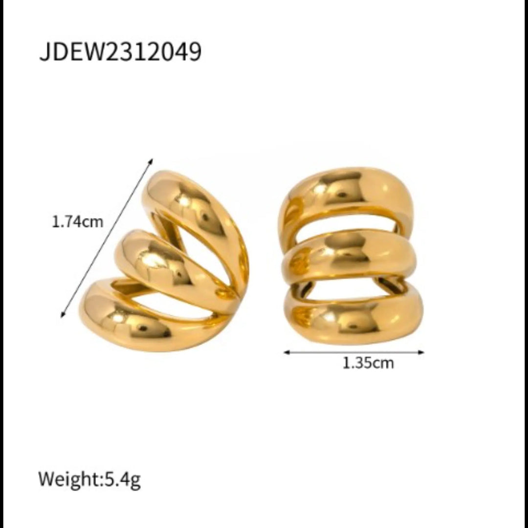 Golden Spiral Ear Cuffs