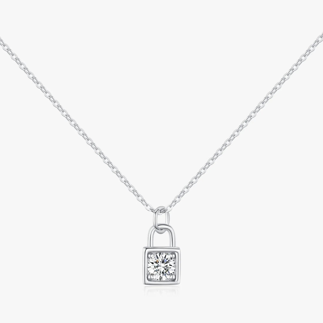 Lock Moissanite Necklace