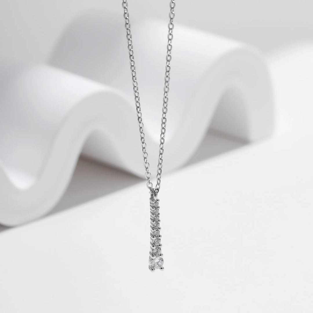 Silver Moissanite Necklace