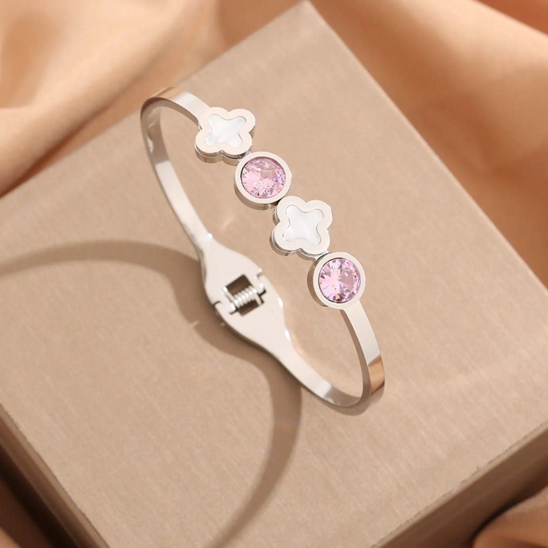 Blush Clover Bangle