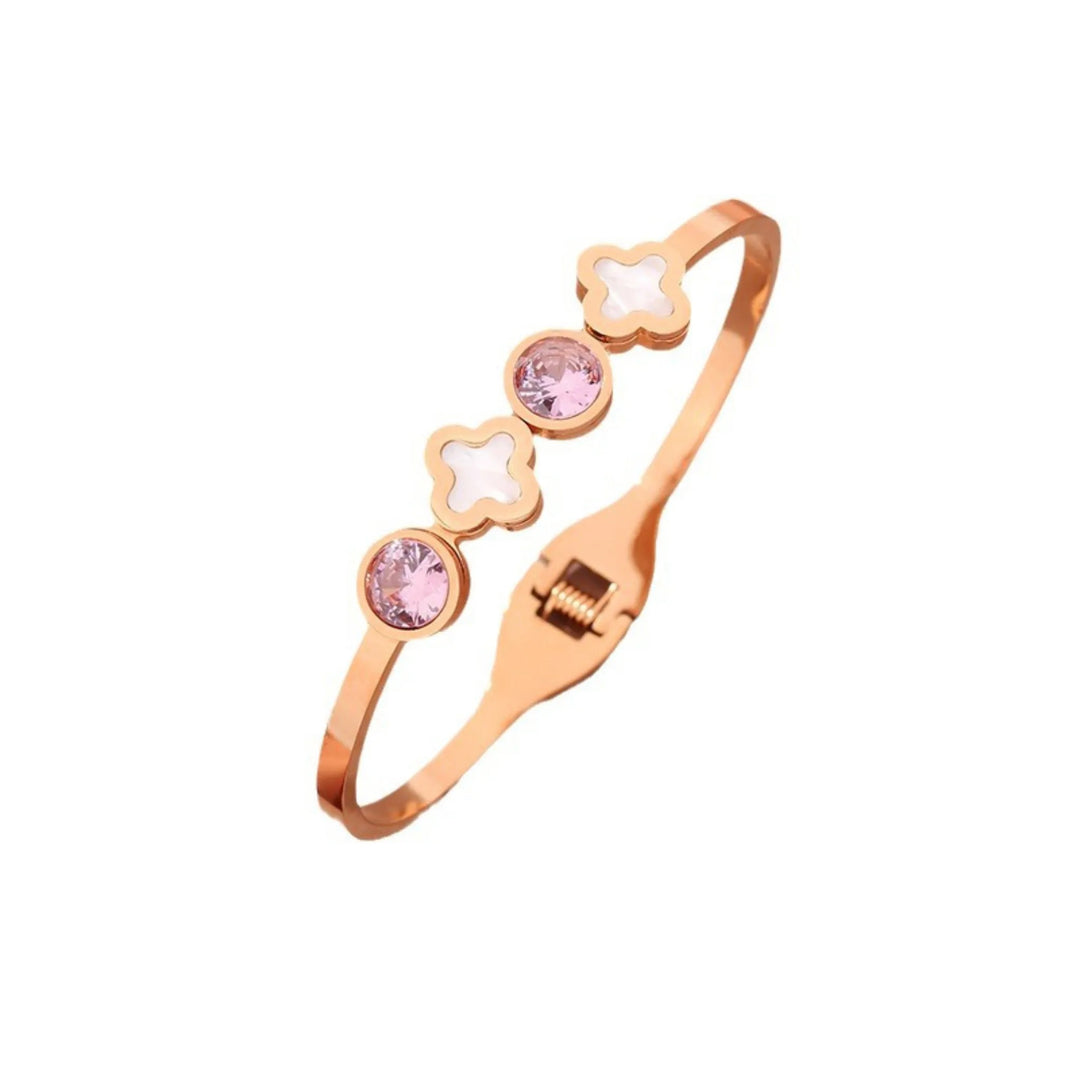 Blush Clover Bangle