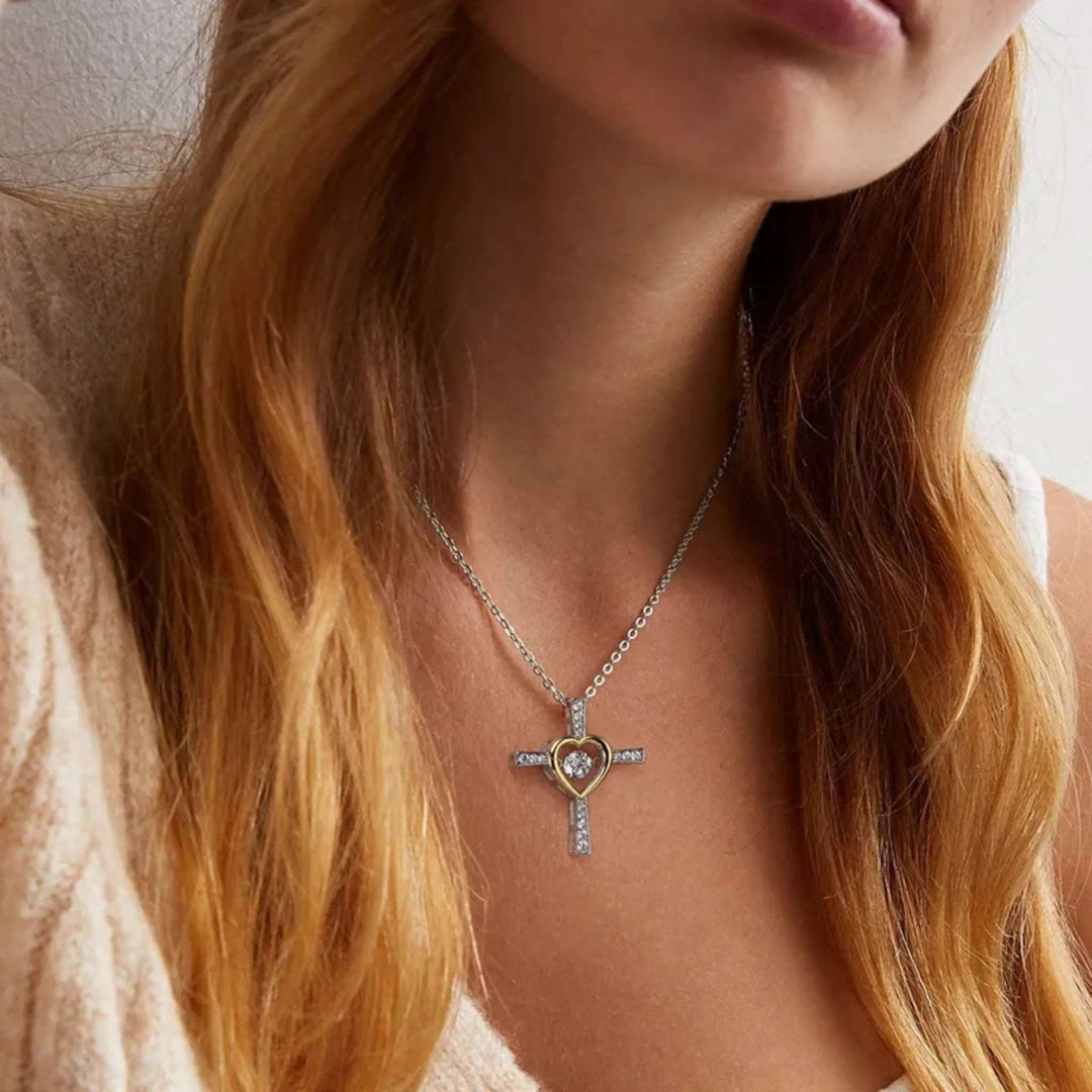 Heart Cross Necklace