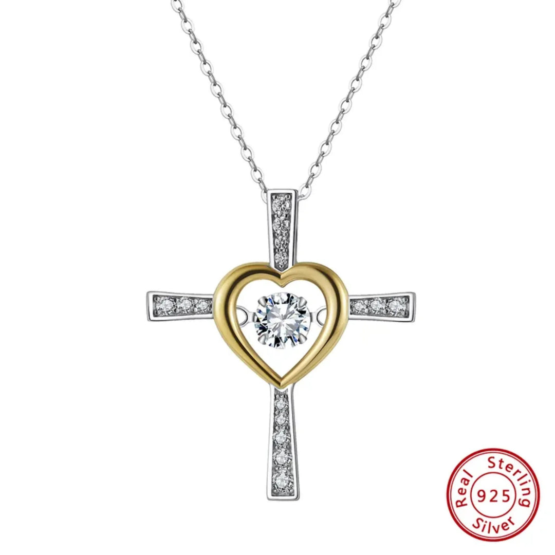 Heart Cross Necklace