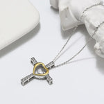 Load image into Gallery viewer, Heart Cross Necklace
