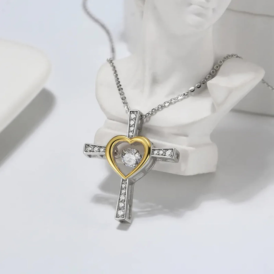 Heart Cross Necklace