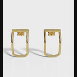 Load and play video in Gallery viewer, Modern Curve Earrings
