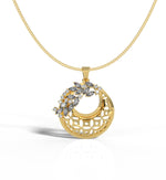 Load image into Gallery viewer, Crescent Bloom Necklace
